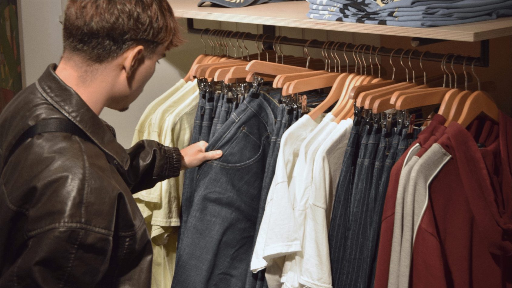 person shopping for clothes